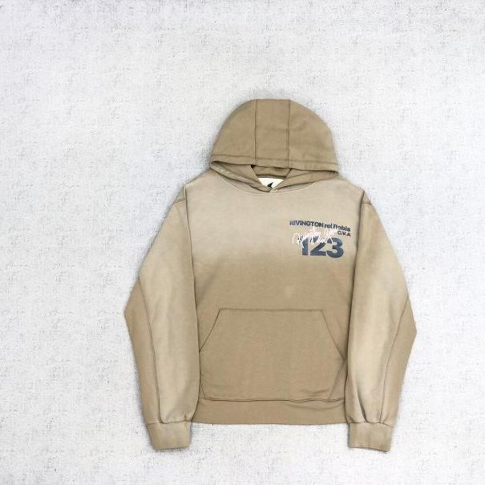 RIVINGTON ROI REBIS Red Letter Logo Brown Hoodie